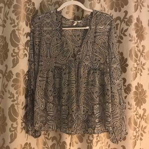BCBG Shear print top
